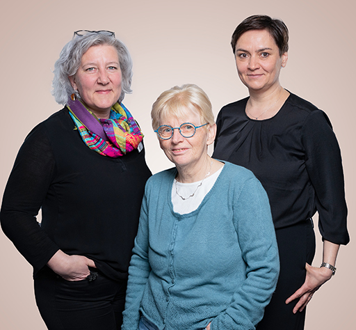 Bettina Sivasankaran Nair, Cornelia Rös-Keßler y Heike Schütz